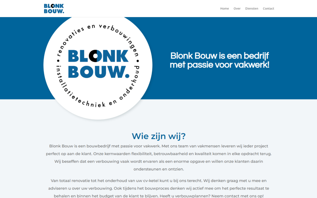 Website Blonkbouw.nl